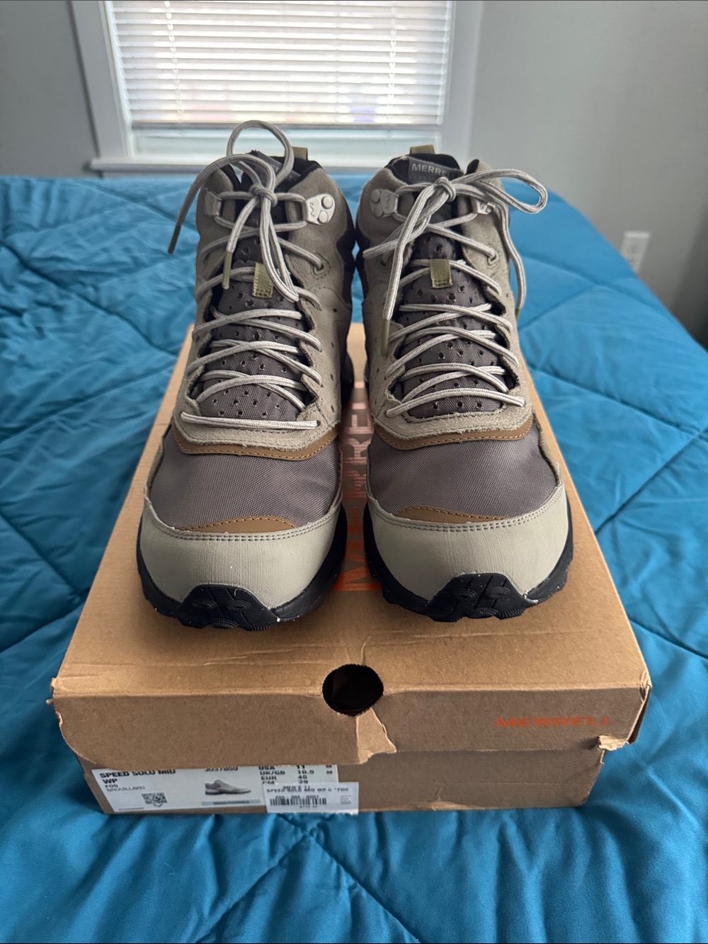 Brand New Merrell Hiking Boots in Olive, Gray and Brown